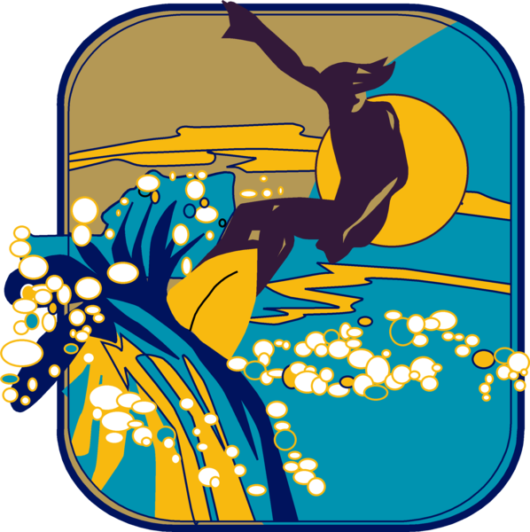 Surfing Clipart (598x600), Png Download
