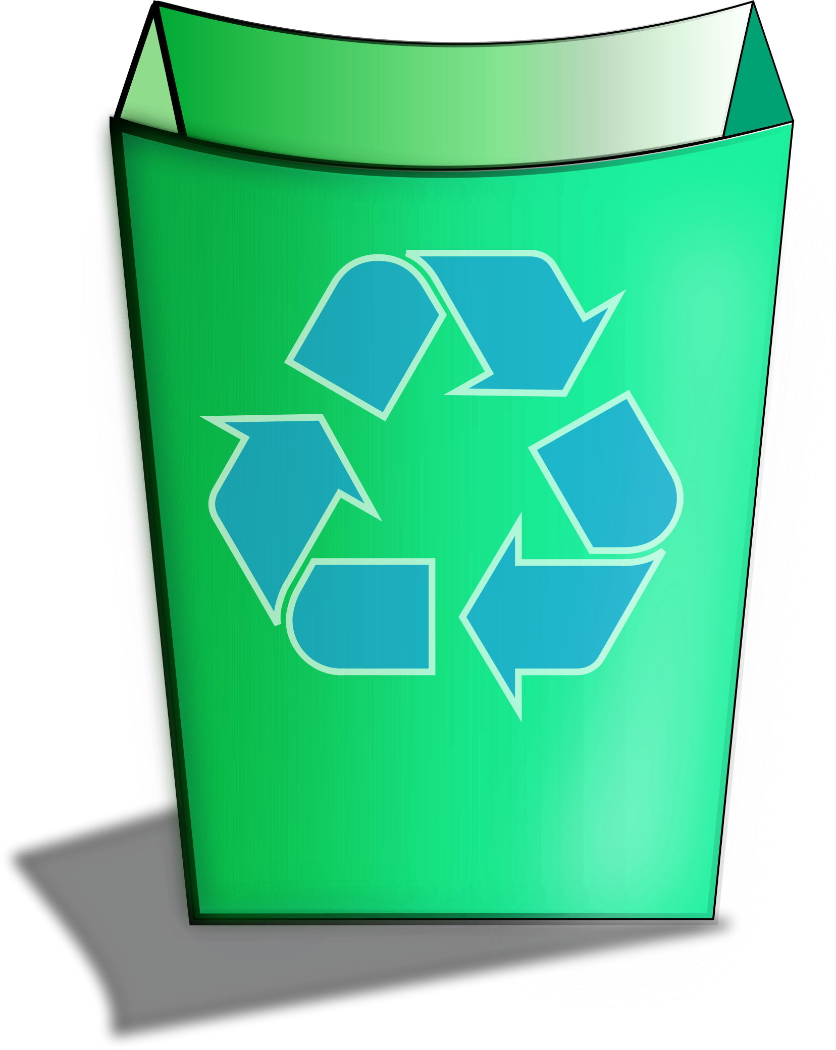 Green Recycle Bin Clip Arts - Recycling Bin Clip Art - Png Download (1656x2081), Png Download