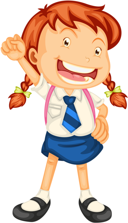 Girl Wearing Uniform Clipart - Png Download (448x800), Png Download