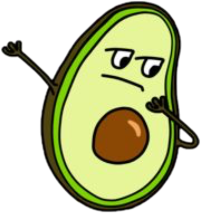 Cute Clipart Avocado, Cute Avocado Transparent Free - Transparent Transparent Background Avocado Clip Art - Png Download (643x681), Png Download