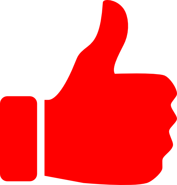 Red Thumbs Up Clip Art At Clker - Red Thumbs Up Clipart - Png Download (570x597), Png Download
