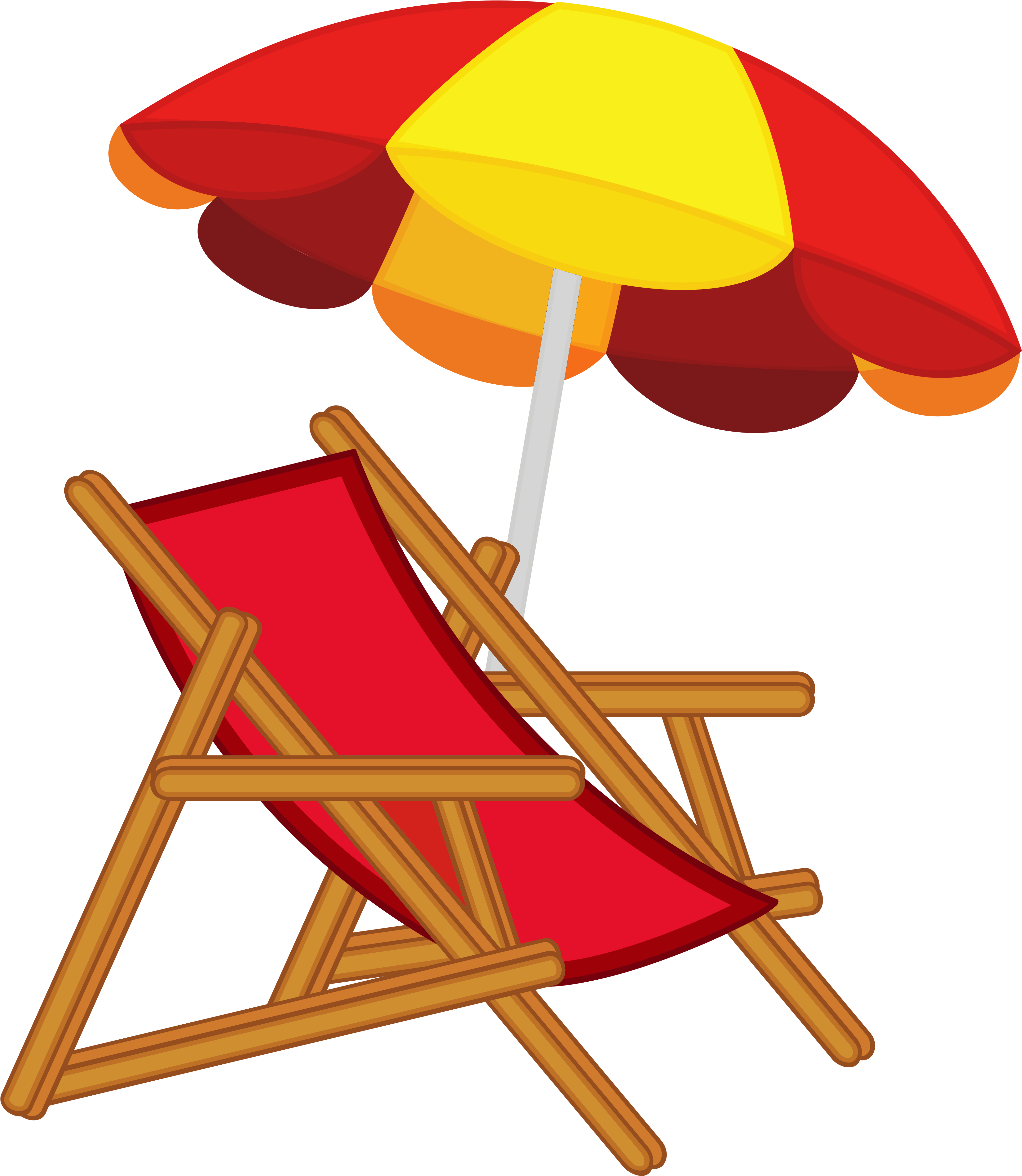 Eames Lounge Chair Beach Clip Art - Beach Chair Clipart - Png Download (4503x5228), Png Download