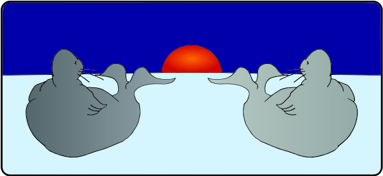 Seals In The Sunset - Bocce Clipart (600x600), Png Download