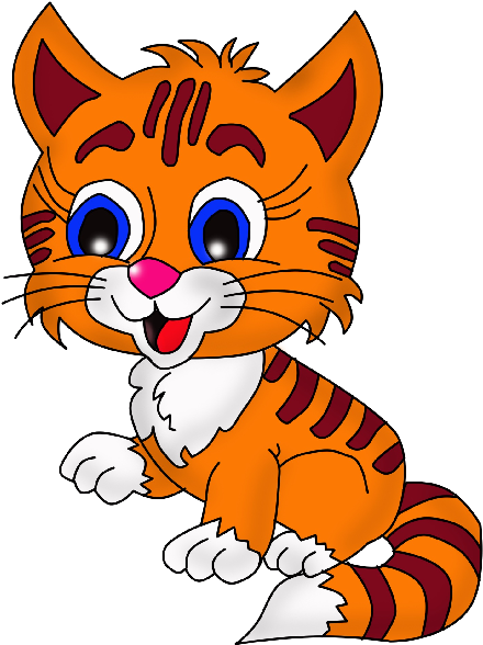 28 Collection Of Cat Clipart No Background - Transparent Background Cat Cartoon Png (600x600), Png Download