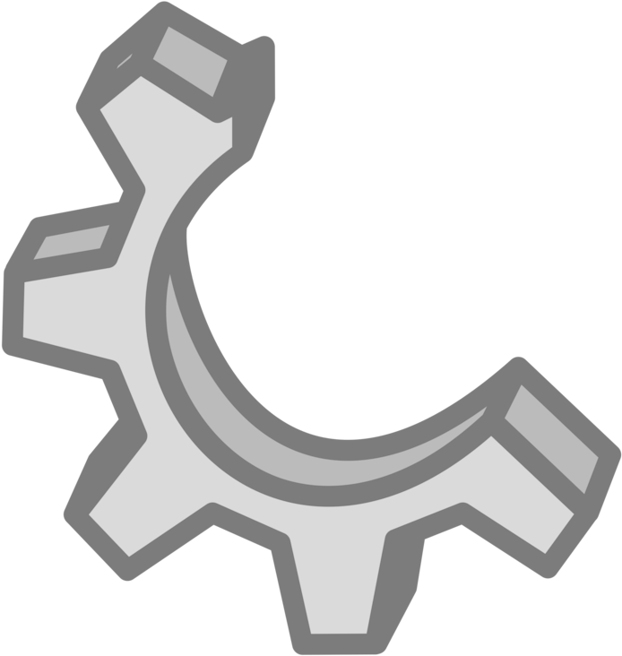 Logo,computer Icons,gear - Half Gear Clipart - Png Download (750x750), Png Download