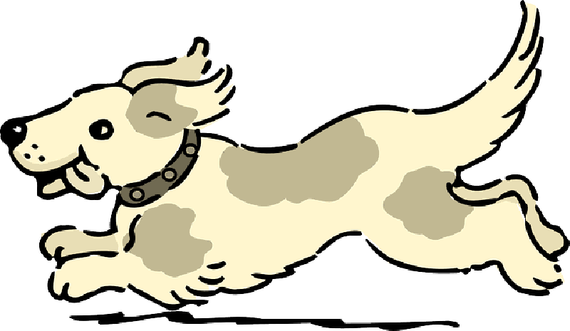 Movement Clipart Animal Movement, Movement Animal Movement - Dog Run Clip Art - Png Download (800x465), Png Download