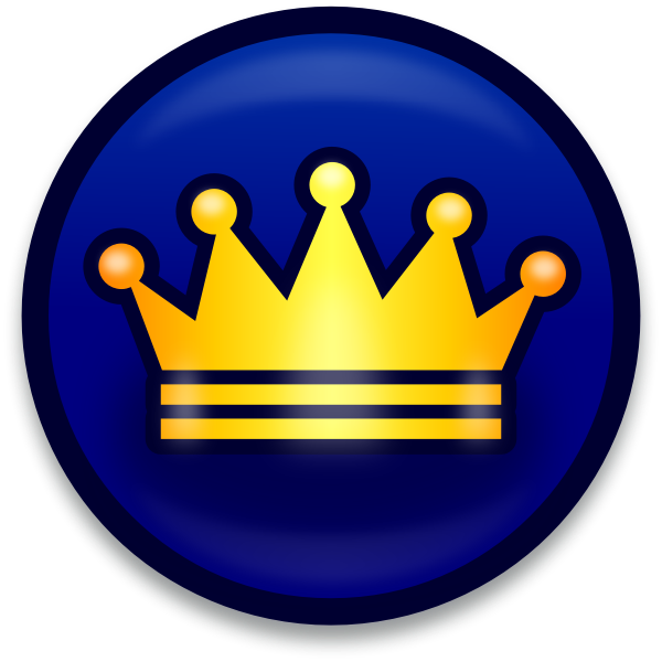 Golden Royal Crown Icon Vector Image Clipart (600x600), Png Download