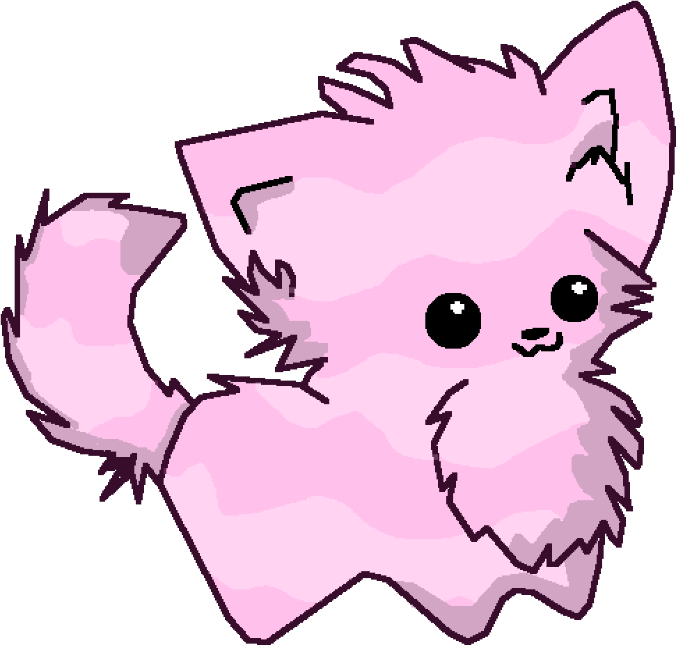 Pompom As A Actual Cat - Cat Drawings Cute Clipart (971x927), Png Download
