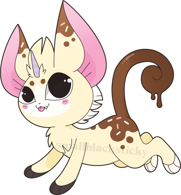 Unicorn Kitten Version 4 By Smallblacksticky - Cat Clipart (600x646), Png Download