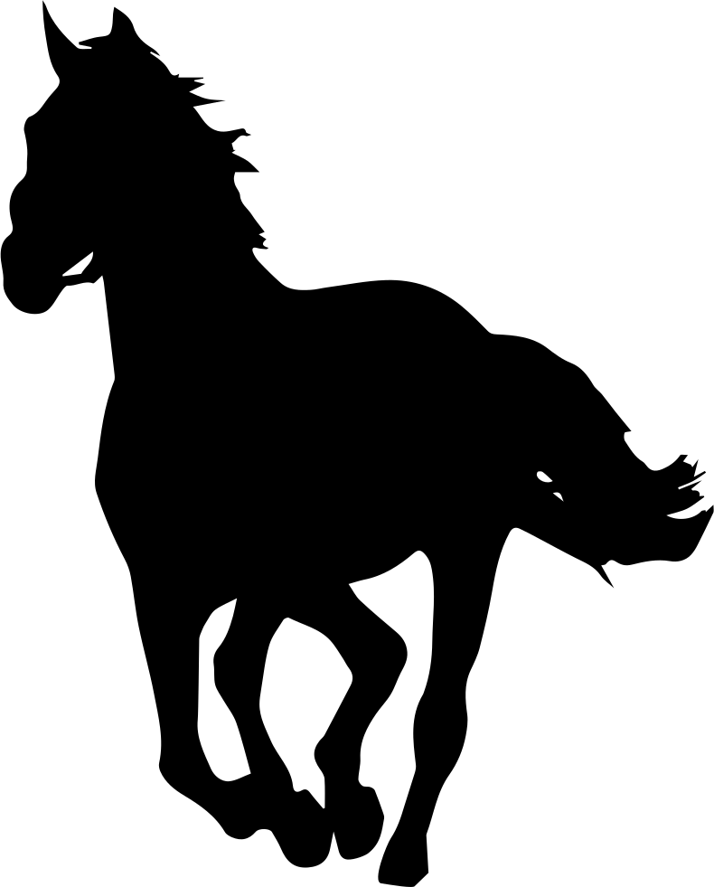 Horse Silhouette Stallion Clip Art - Horse Clipart Black And White - Png Download (790x981), Png Download