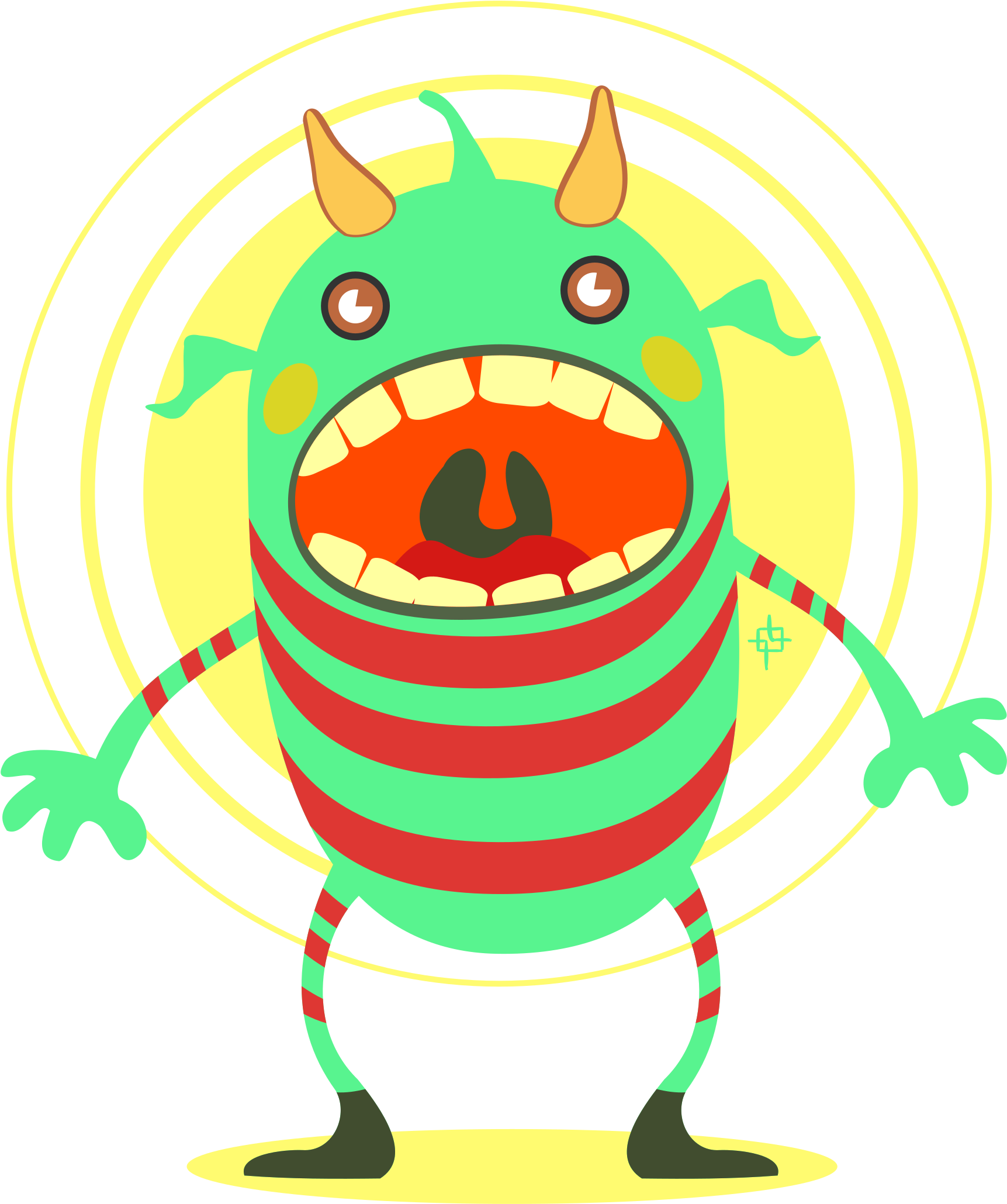 Monster Clipart - Clip Art - Png Download (669x800), Png Download