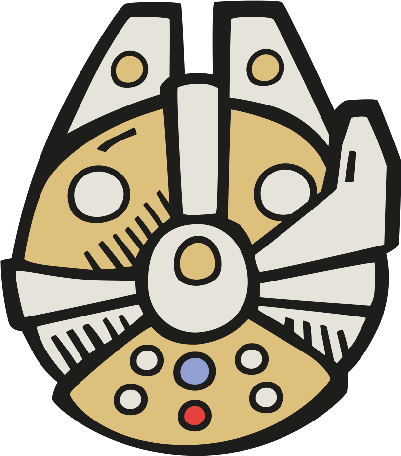 Millennium Falcon Drawing - Millennium Falcon Icon Png Clipart (1024x1024), Png Download