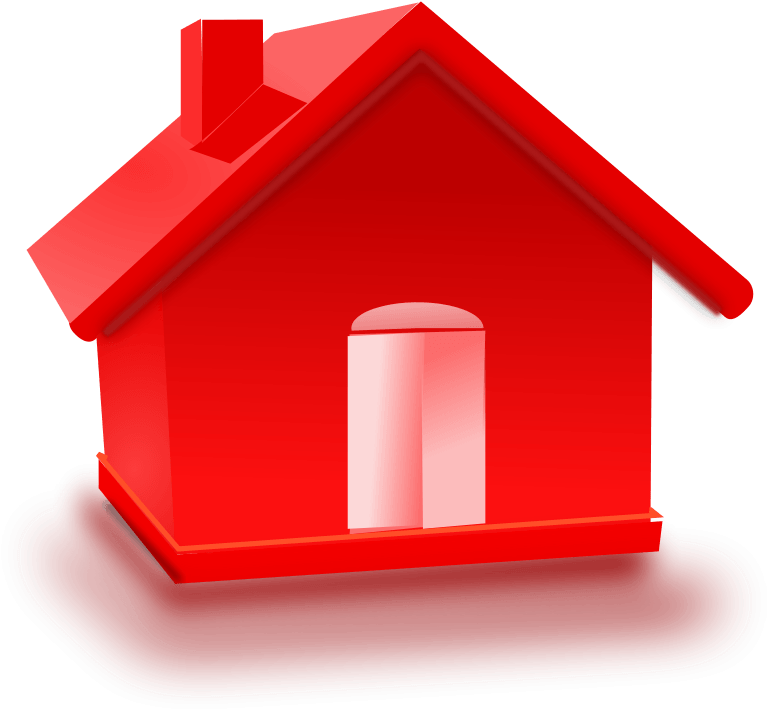 Home Plate Clipart, Vector Clip Art Online, Royalty - Red House - Png Download (900x900), Png Download