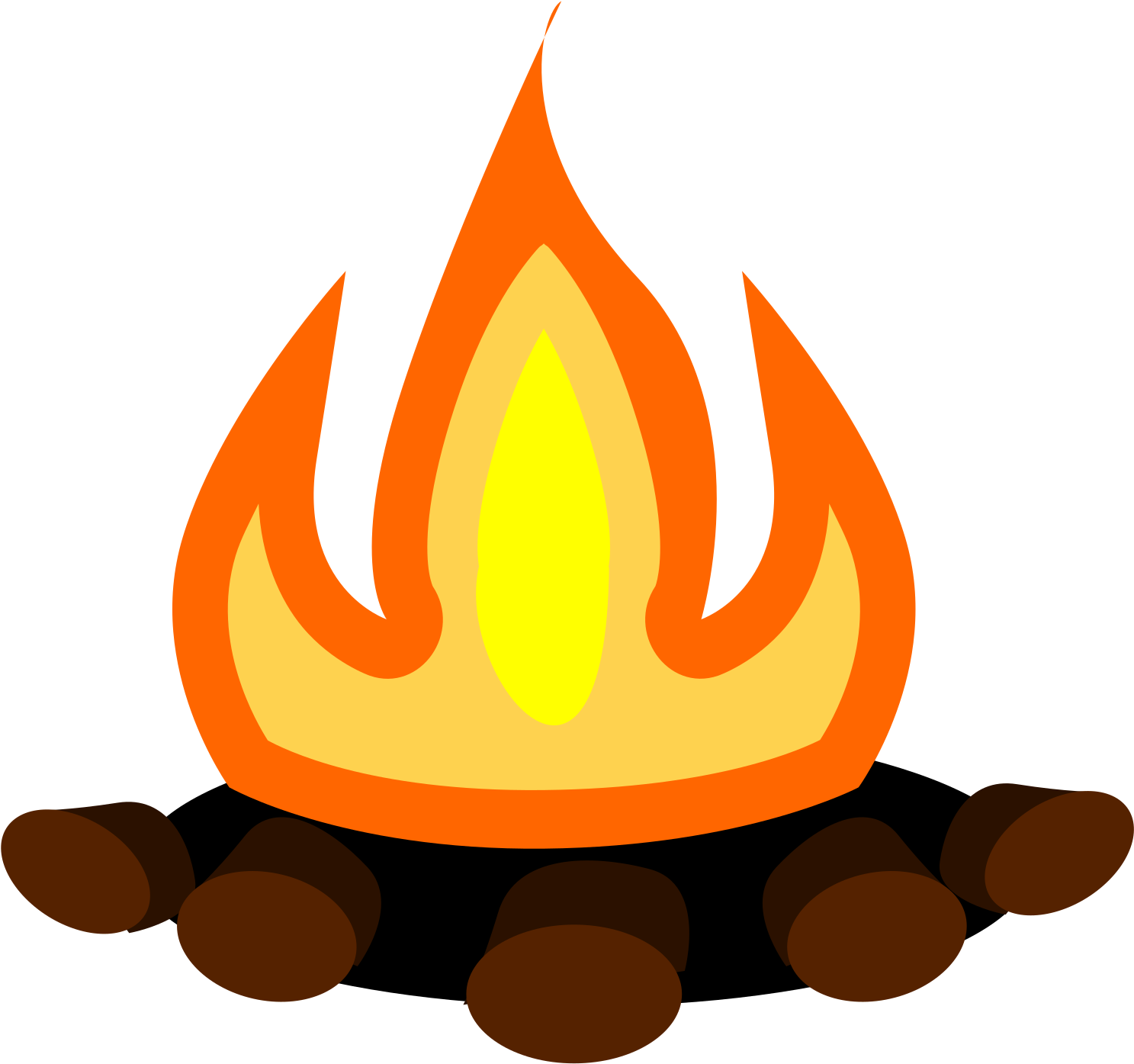 Smore Bonfire Campfire Halloween Clip Art - Campfire Transparent - Png Download (2400x2400), Png Download