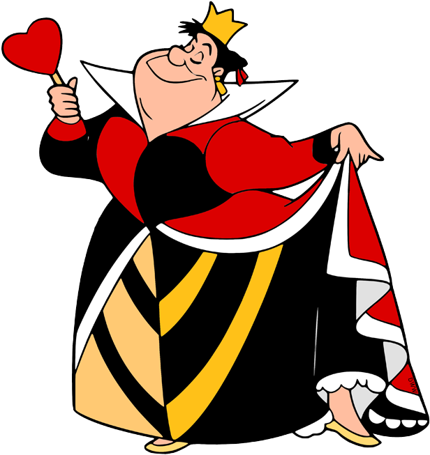 Wonderland Queen Of Hearts Clipart (622x657), Png Download