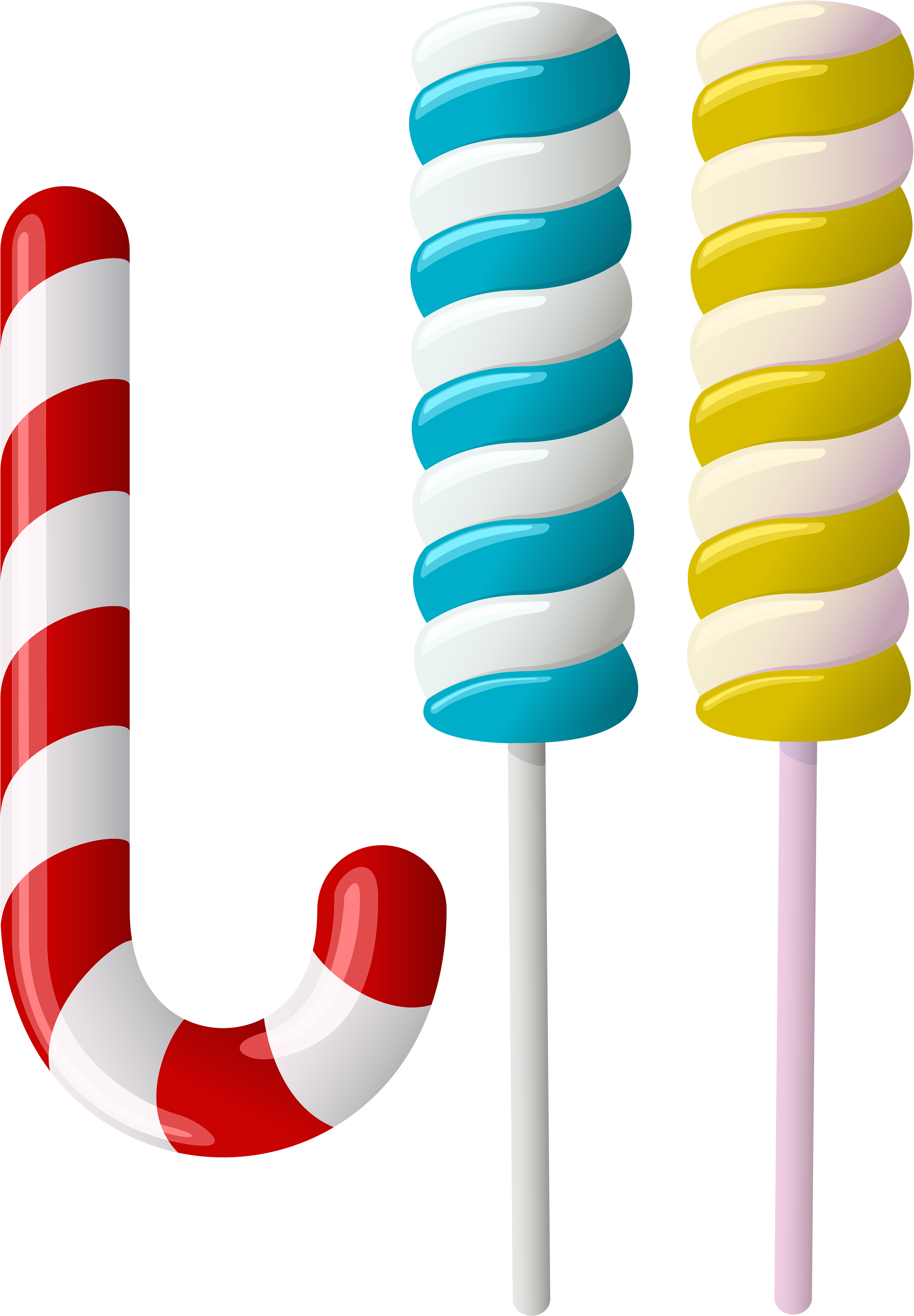 Cartoon Candy Canes Clipart (3663x5000), Png Download