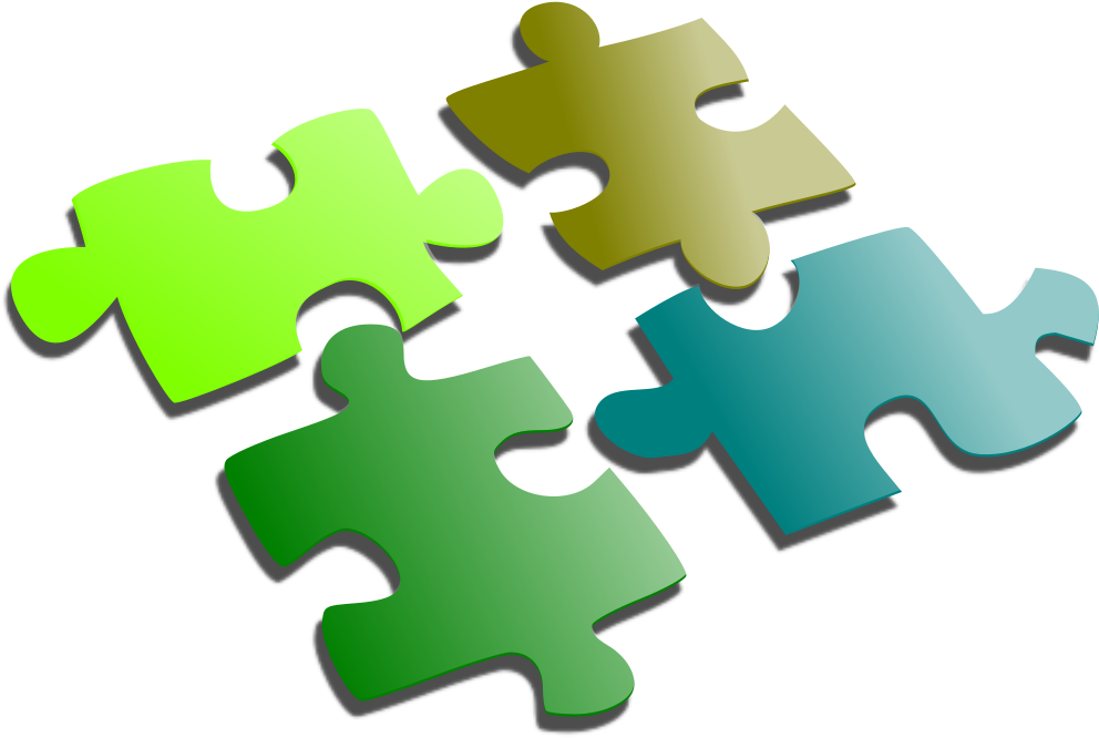 Blue N Green Puzzle Svg Clip Arts - Jigsaw Puzzle - Png Download (1024x1024), Png Download