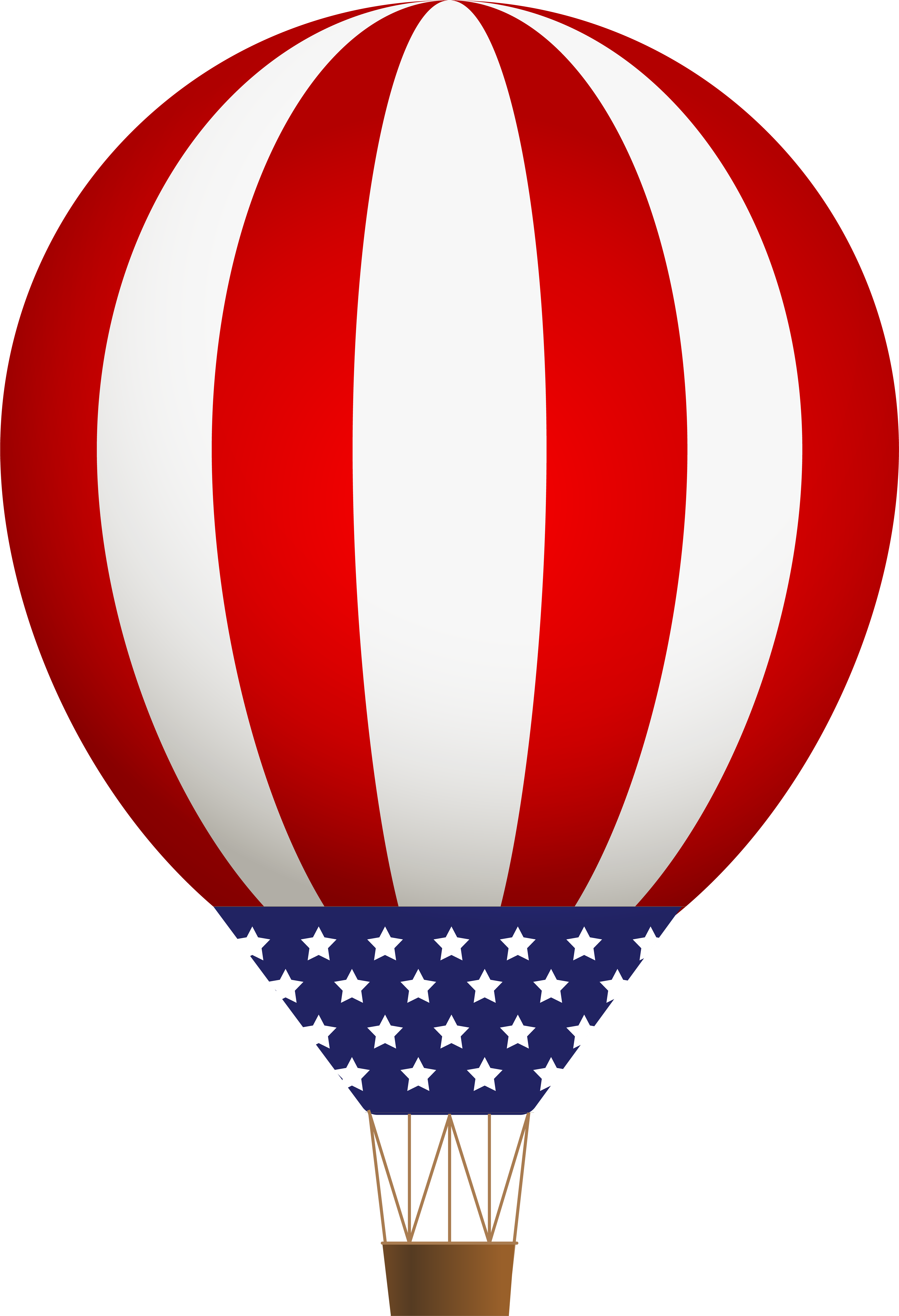 Hot Air Balloon Clip Art - Free Clipart 4th Of July Balloon - Png Download (5462x8000), Png Download