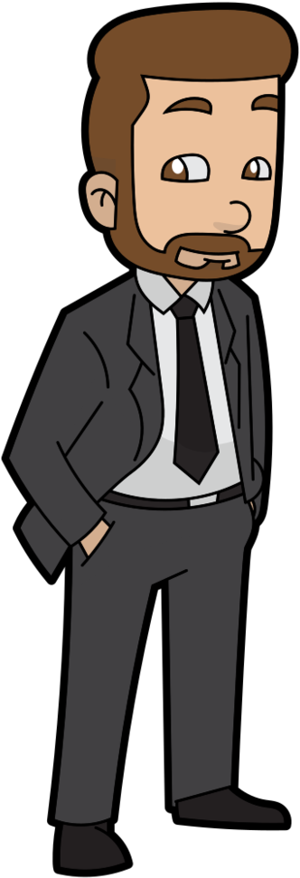 Tuxedo Man Cartoon Facial Expression Clipart - Cartoon Man In Suit Png Transparent Png (600x1054), Png Download