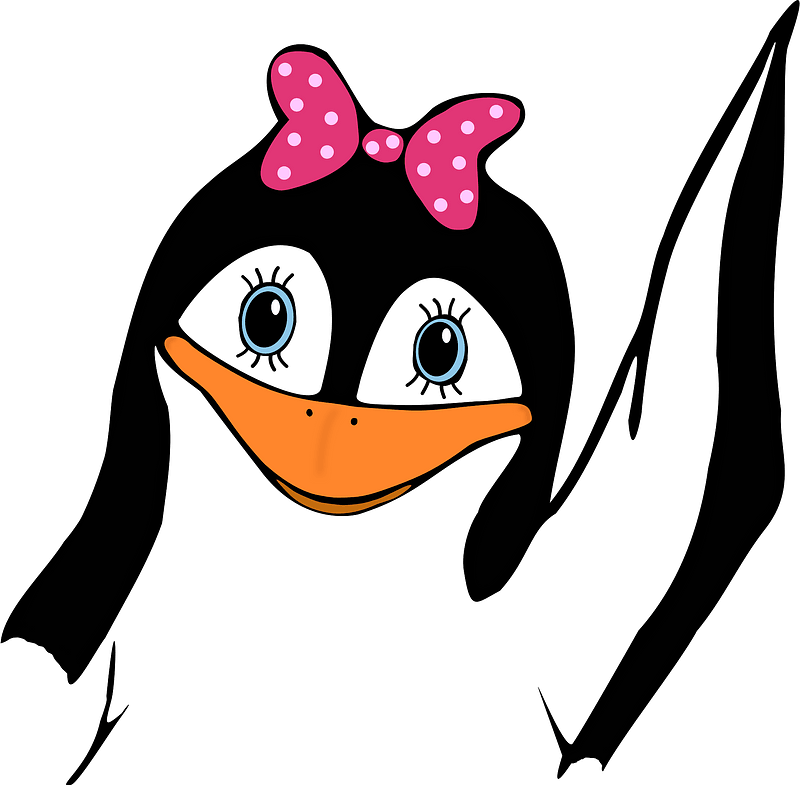 Transparent Tuxedo Clipart - Girl Penguin Clip Art - Png Download (763x750), Png Download