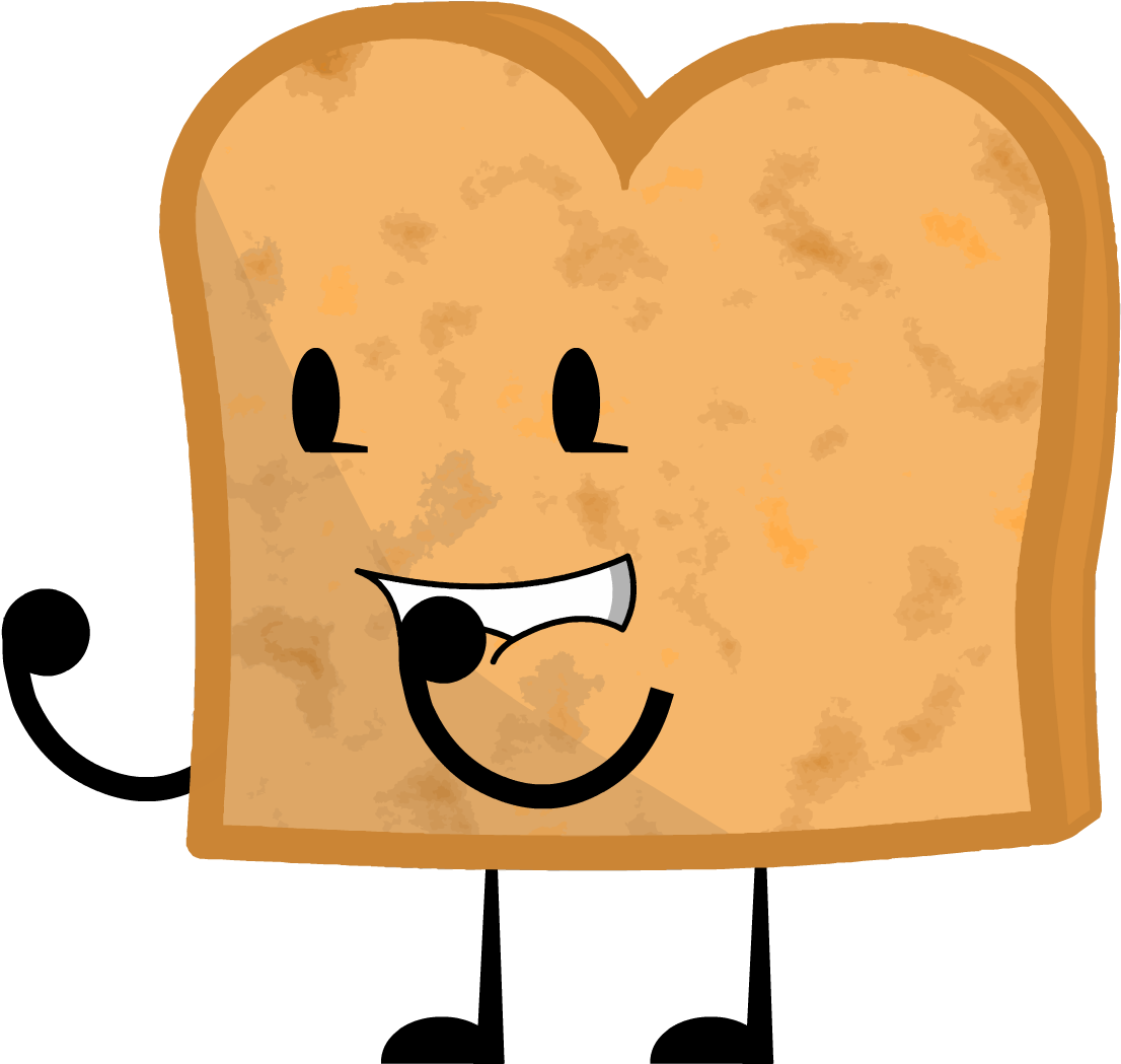 Toast Object Shows Community Fandom Powered By - Toast Png Cartoon Clipart (1106x1049), Png Download