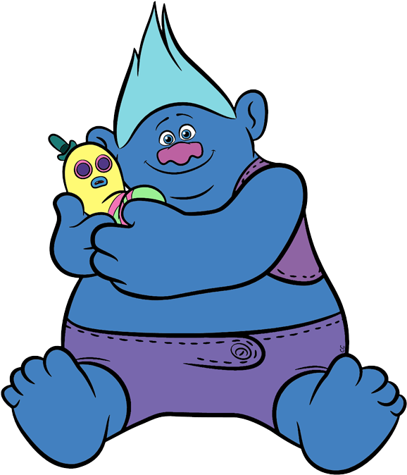 Trolls Movie Clip Art - Biggie Trolls Coloring Page - Png Download (578x674), Png Download