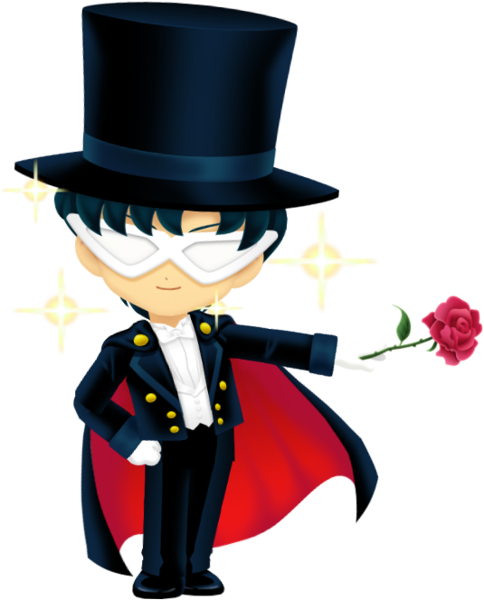 Sailor Moon Drops - Sailor Moon Drops Tuxedo Mask Clipart (535x664), Png Download