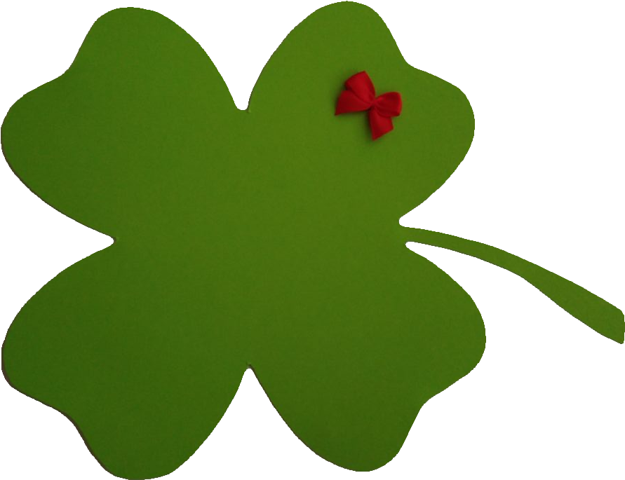 Lucky Clover Red Bow Shamrock - Clover Lucky Brand Logo Clipart (891x685), Png Download