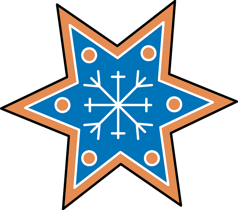 Christmas Star Clipart - Cross - Png Download (800x705), Png Download