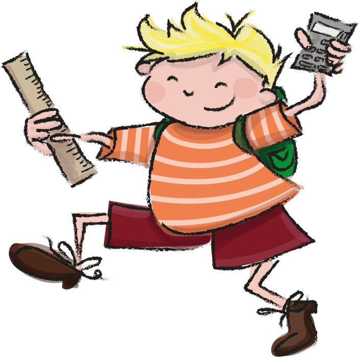 Pin Math Clipart Png , Png Download - First Grade Kid Cartoon Transparent Png (704x701), Png Download