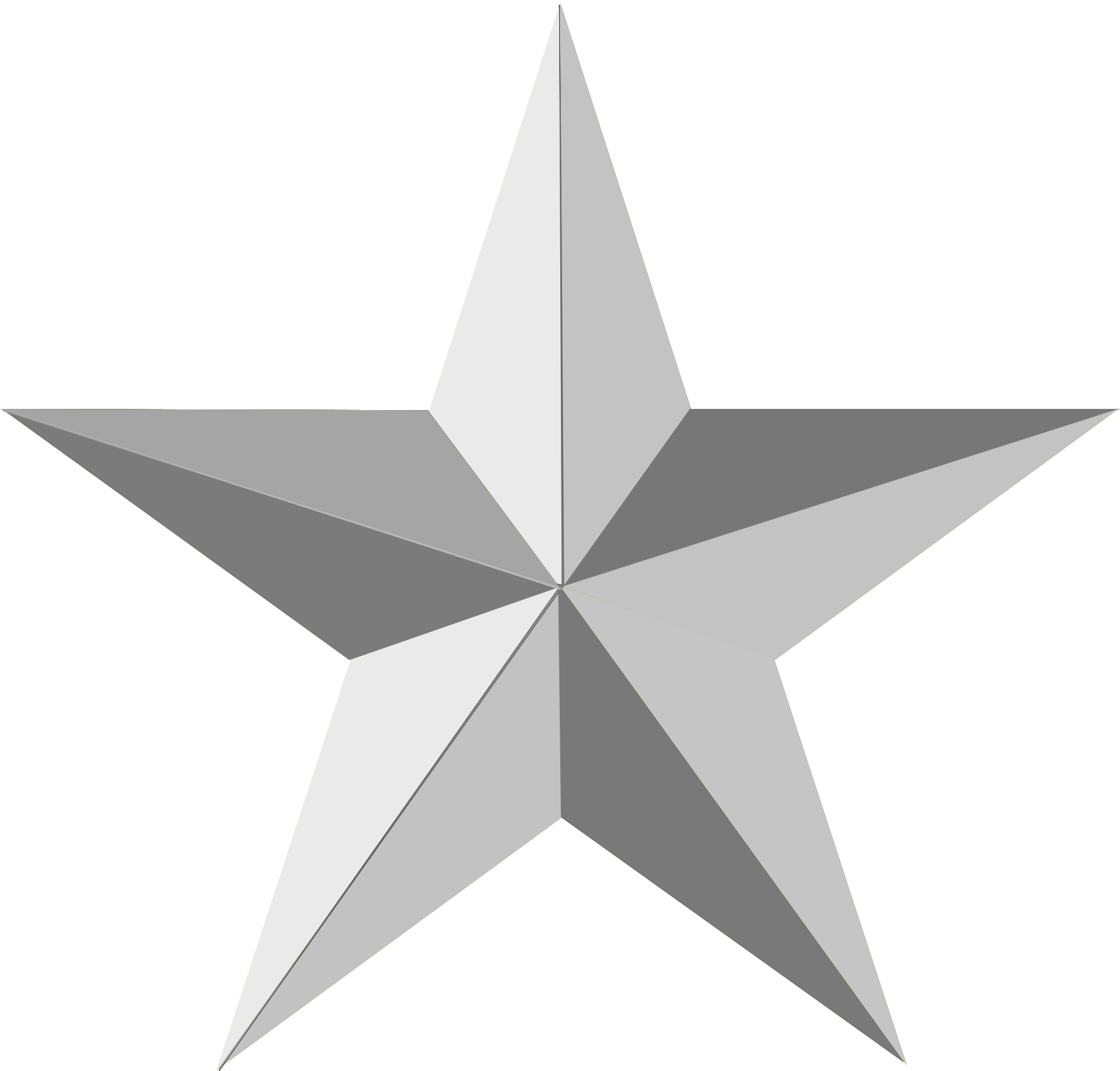 Transparent Christmas Star Clip Art - Silver Star No Background - Png Download (1919x1836), Png Download