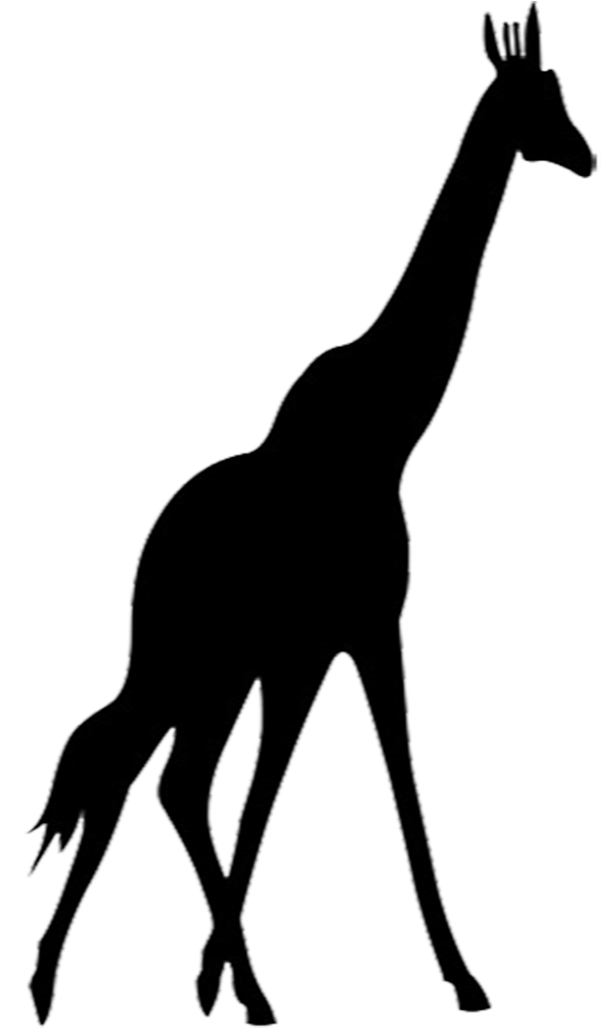 Animal Silhouette, Silhouette Clip Art - Zoo Animal Silhouette Clip Art - Png Download (664x1181), Png Download