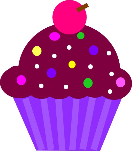 Transparent Purple Cupcake Clipart - Different Colors Of Cupcakes Clipart - Png Download (522x596), Png Download