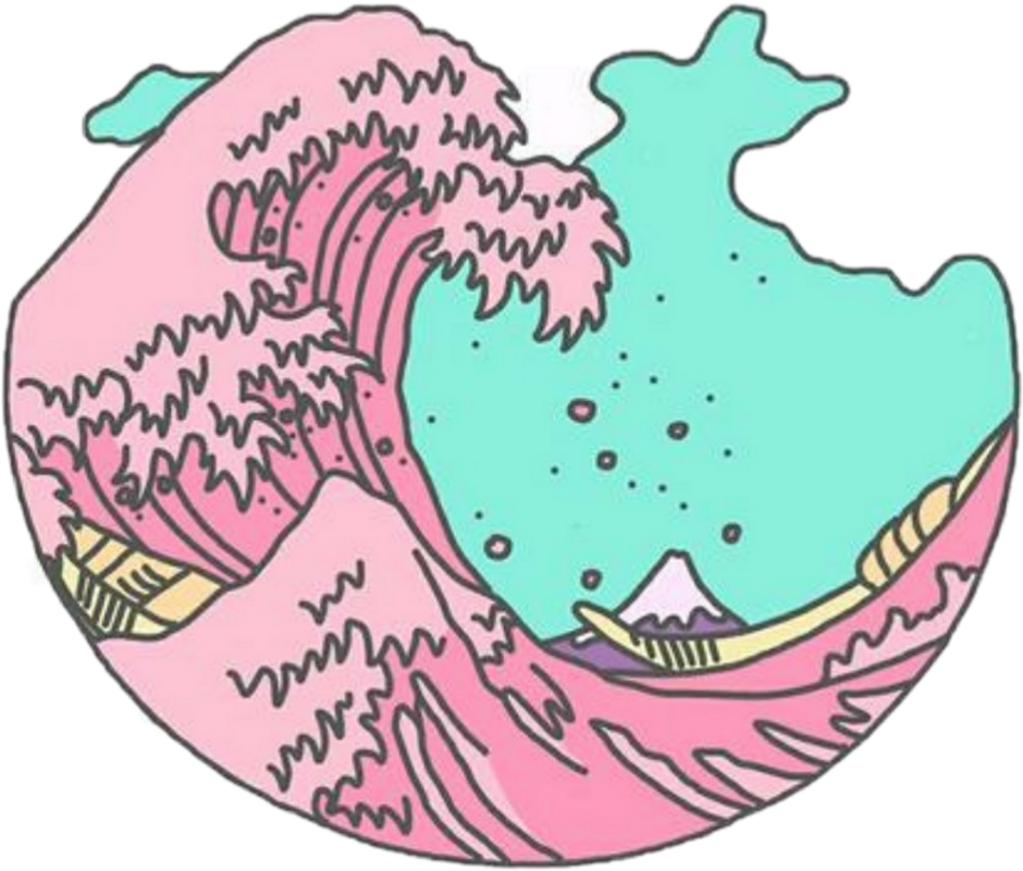 Aesthetic Clipart Tumblr Cartoon - Stickers Tumblr Png Transparent Png (940x801), Png Download