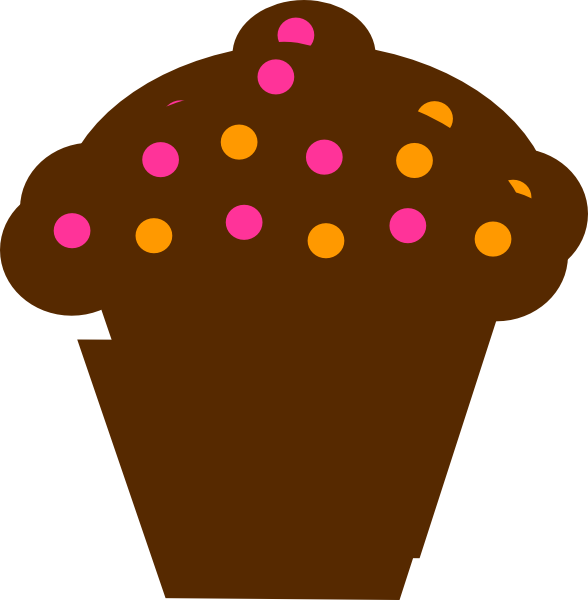 Brown Cupcake Clipart - Png Download (588x600), Png Download