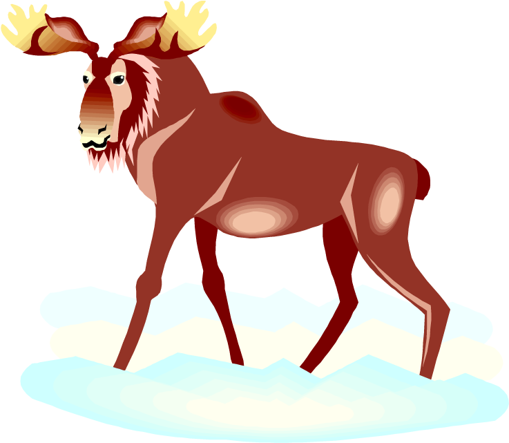 Free Moose Clipart - Moose - Png Download (750x654), Png Download