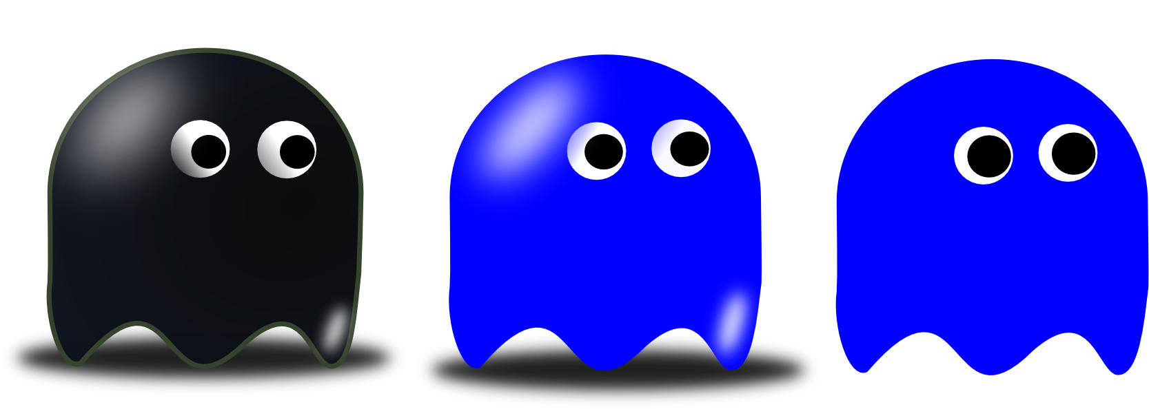Pacman Clipart, Png Download - Pacman Ghosts Inkscape Transparent Png (1667x594), Png Download