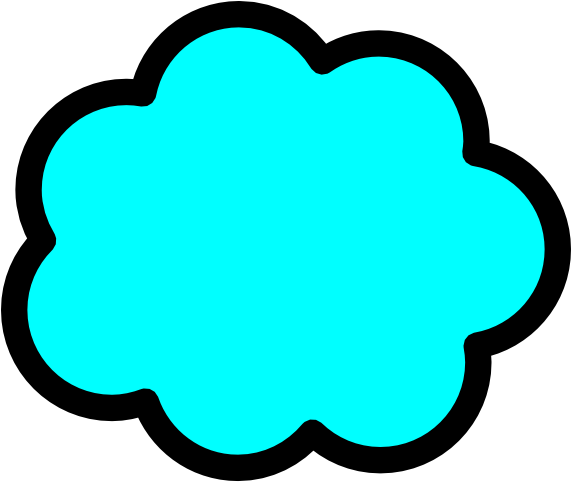 Speech Cloud Clip Art At Clker - Thinking Bubble Png Transparent (570x596), Png Download
