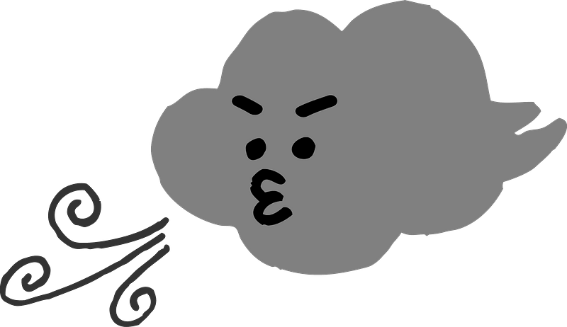 Clouds Wind Clipart - Illustration - Png Download (800x462), Png Download
