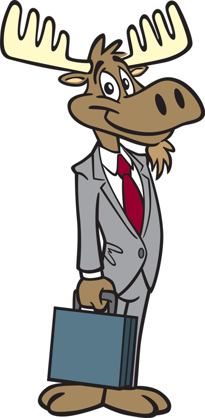 Business Moose Clipart (400x815), Png Download