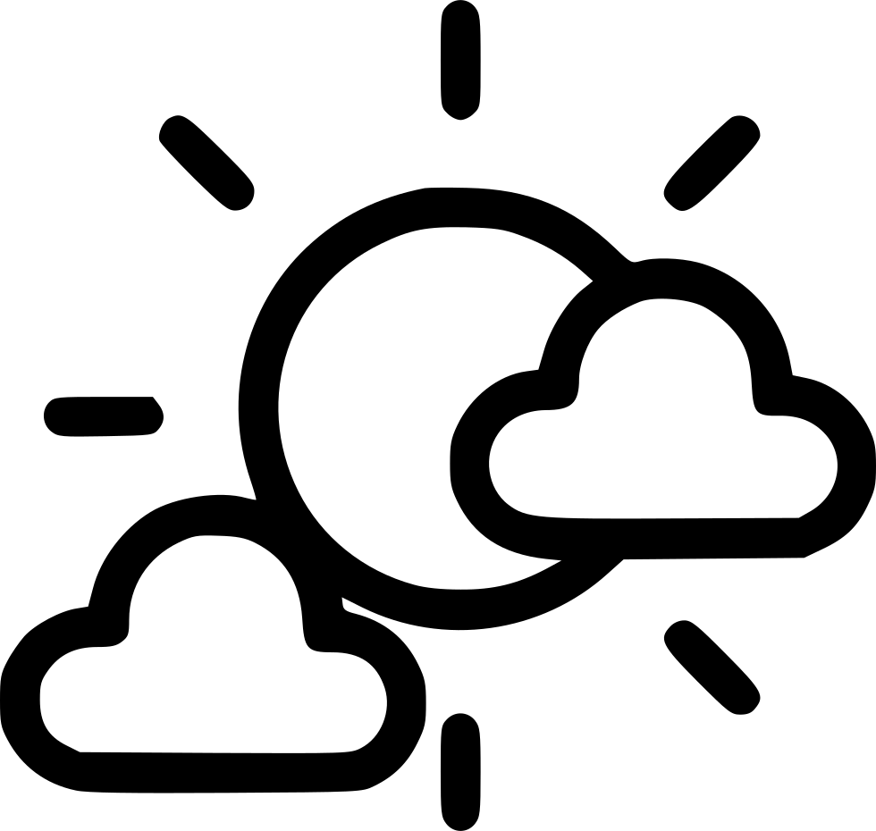 Cloud Clouds Sunny Sun Cloudy Comments - Transparent Clouds And Sun Png Clipart (980x930), Png Download