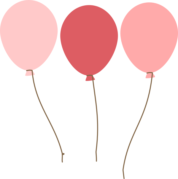 Transparent Blue Balloons Clipart - Pink Balloons Clipart Png (600x601), Png Download