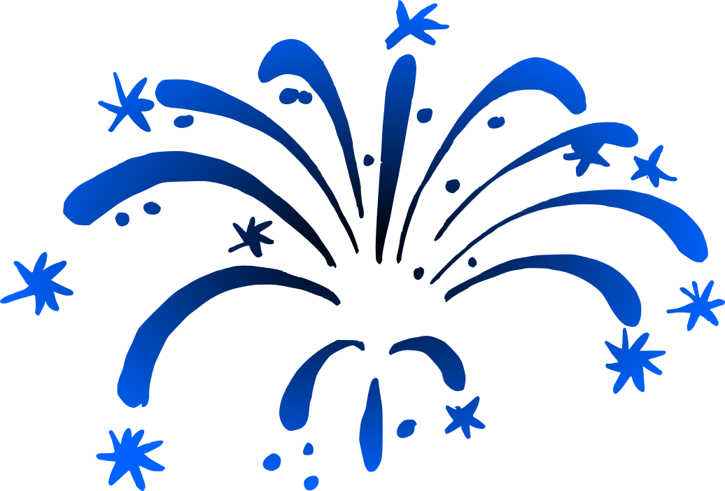 Fireworks Drawing Vector 2 - Transparent Fireworks Svg Free Clipart (1036x702), Png Download