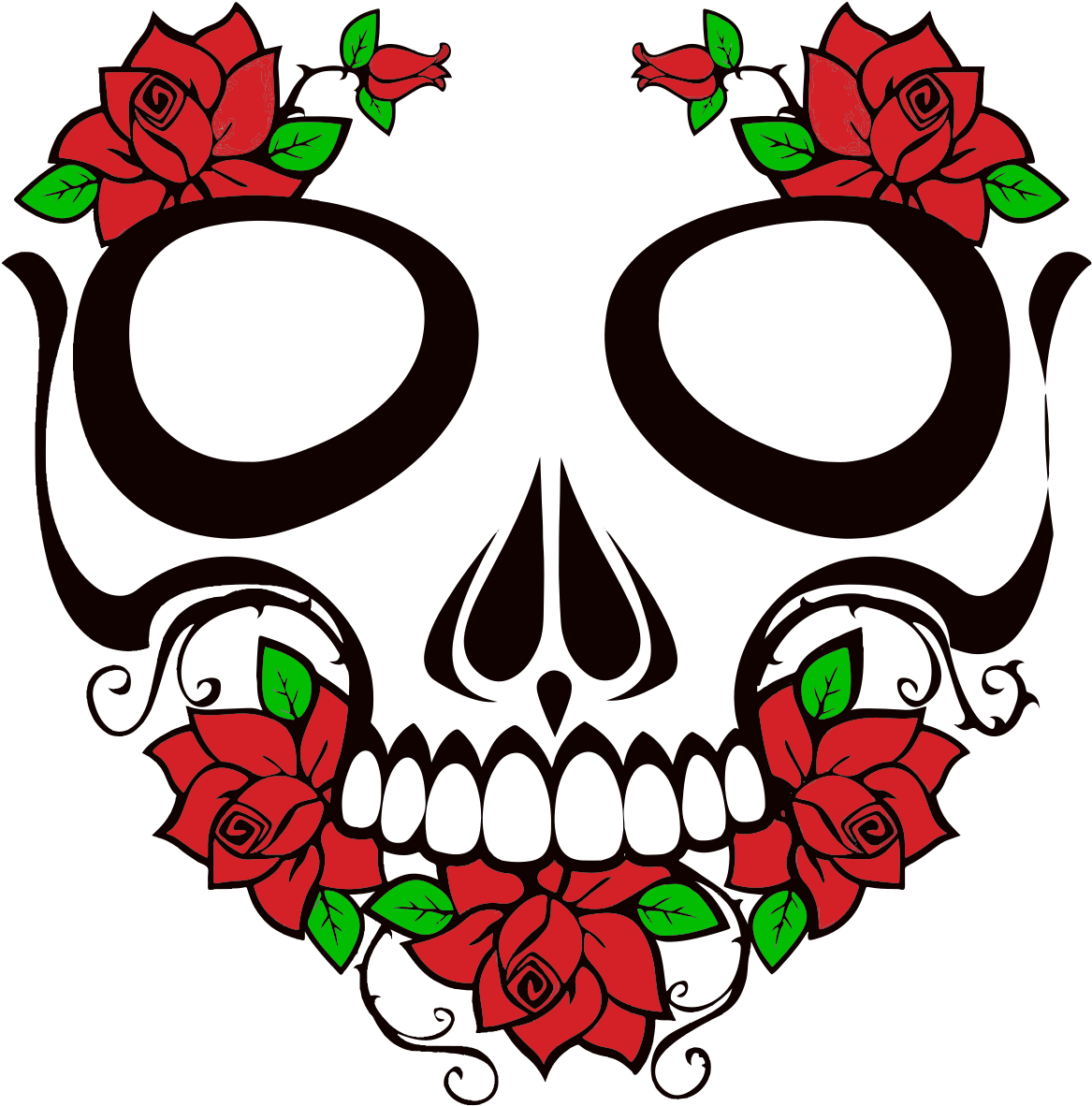Transparent Sugar Skull Clipart (1600x1241), Png Download