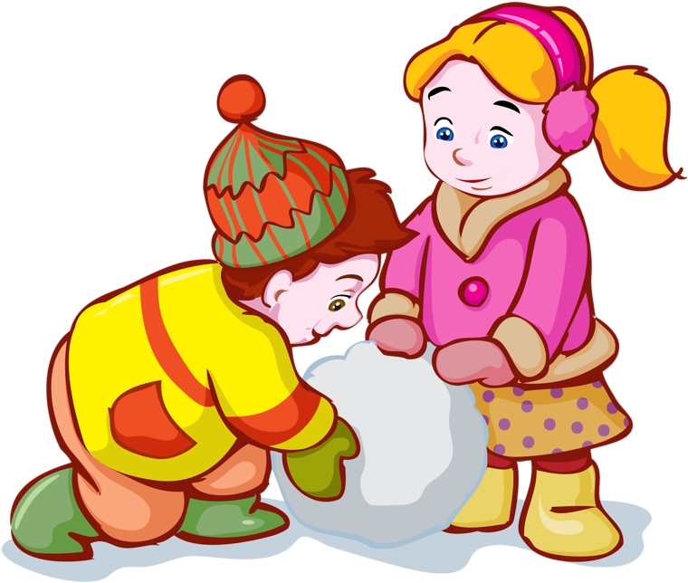 Transparent Kid Walking Clipart - Children On Snow Clipart - Png Download (760x644), Png Download