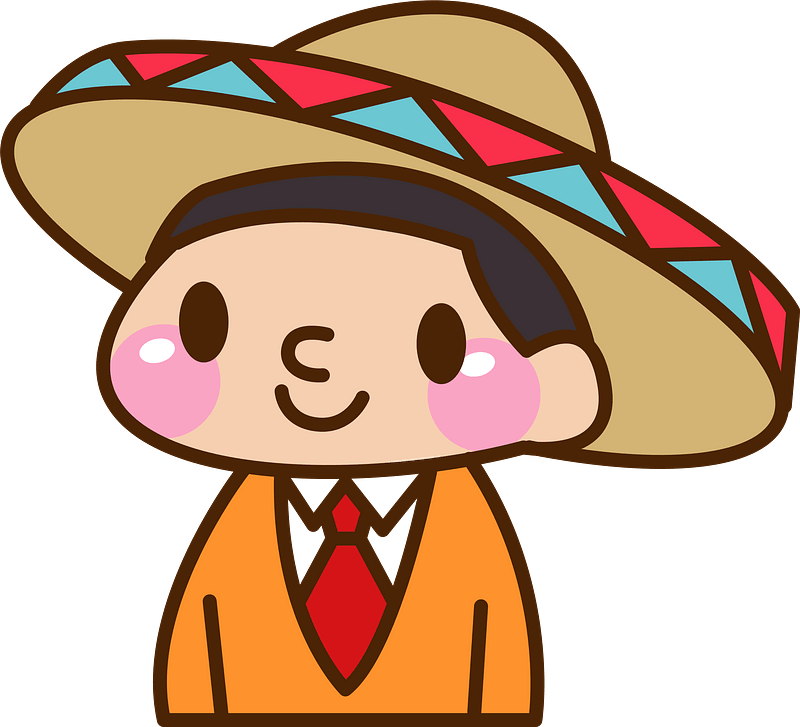 Sombrero Mexican Man Clipart - Png Download (800x727), Png Download