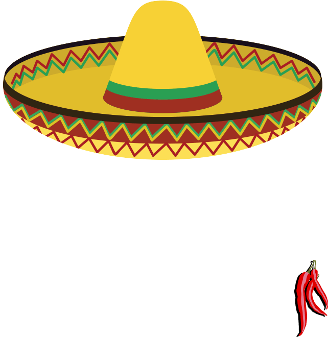 Clipart Free Mexican Transparent Menu - Transparent Sombreros Maracas Mexicanas Png (642x660), Png Download