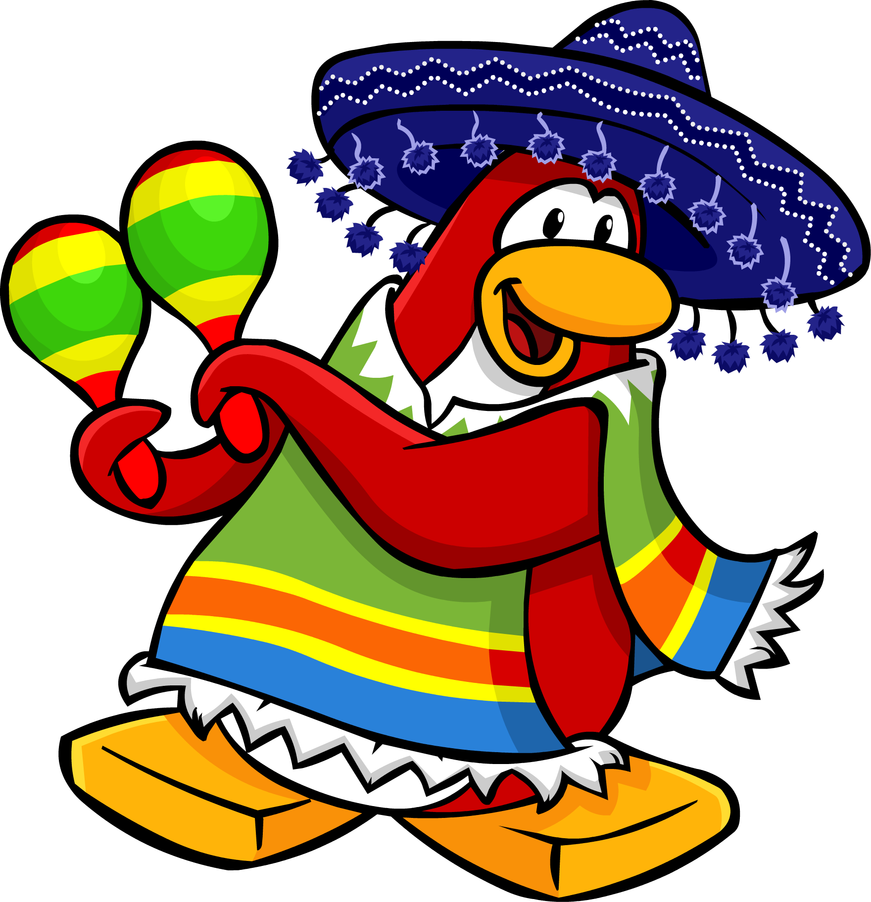 Getekende Plaatjes Mexico - Club Penguin Winter Fiesta Clipart (1760x1824), Png Download
