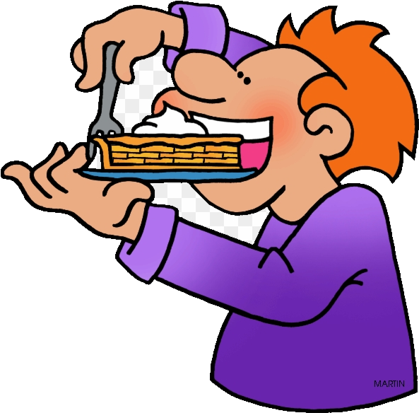 Pie Clipart Peach Cobbler - Eating Pumpkin Pie Clipart - Png Download (880x664), Png Download