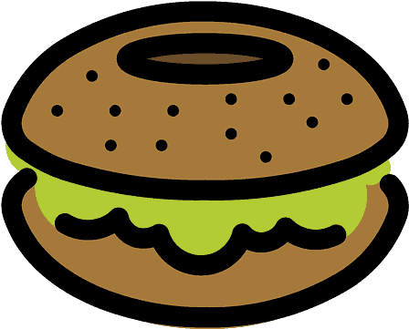 Bagel Emoji Clipart - Fast Food - Png Download (800x800), Png Download